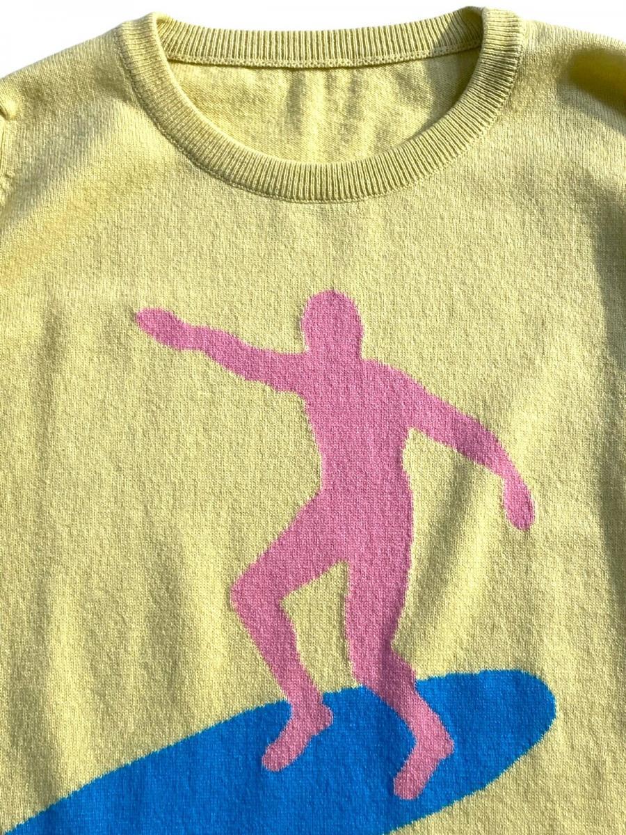 カシミアクルーネックニット