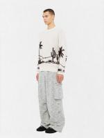 ウール混カシミアクルーネックニットセーター