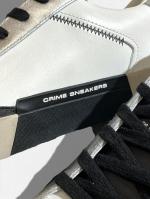 ホワイト×シルバーレザーダッドスニーカー