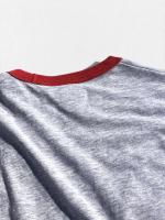 バスケットボールプリント半袖Tシャツ