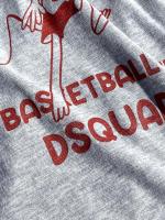 バスケットボールプリント半袖Tシャツ