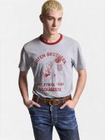 バスケットボールプリント半袖Tシャツ