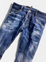 パッチワークデザインテーパードデニムパンツ《SKATER JEAN》