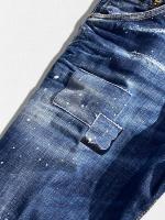 パッチワークデザインテーパードデニムパンツ《SKATER JEAN》
