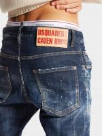 パッチワークデザインテーパードデニムパンツ《SKATER JEAN》