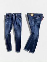 ダメージ＆ウォッシュ加工テーパードデニムパンツ《SKATER JEAN》