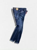 ダメージ＆ウォッシュ加工テーパードデニムパンツ《SKATER JEAN》