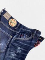 ダメージ＆ウォッシュ加工テーパードデニムパンツ《SKATER JEAN》