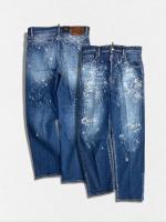 ダメージ＆リペア加工ストレートデニムパンツ《LOOSE JEANS》