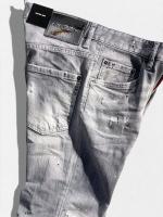 ダメージ＆リペア加工テーパードデニムパンツ《SKATER JEAN》