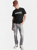 ダメージ＆リペア加工テーパードデニムパンツ《SKATER JEAN》
