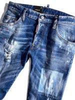 ダメージ加工テーパードデニムパンツ（Skater Jean）
