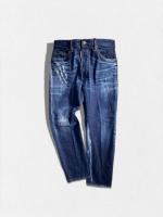 ウォッシュ＆ダメージ加工テーパードデニムパンツ《BRO JEAN》