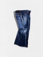 ウォッシュ＆ダメージ加工テーパードデニムパンツ《BRO JEAN》