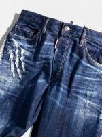 ウォッシュ＆ダメージ加工テーパードデニムパンツ《BRO JEAN》