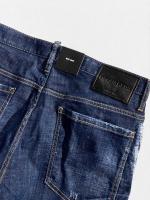 ウォッシュ＆ダメージ加工テーパードデニムパンツ《BRO JEAN》