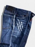 ウォッシュ＆ダメージ加工テーパードデニムパンツ《BRO JEAN》