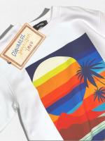 ルーズフィットクルーネックスウェットTシャツ