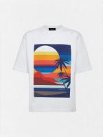 ルーズフィットクルーネックスウェットTシャツ