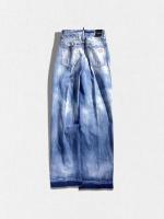 ダメージ加工ワイドデニムパンツ《TRAVELLER JEANS》