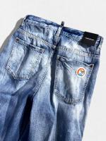 ダメージ加工ワイドデニムパンツ《TRAVELLER JEANS》