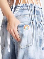 ダメージ加工ワイドデニムパンツ《TRAVELLER JEANS》