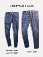 ダメージ加工テーパードデニムパンツ《MEDIUM WAIST JENNIFER JEAN》