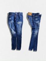 ダメージ加工テーパードデニムパンツ《MEDIUM WAIST JENNIFER JEAN》
