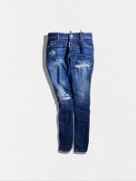 ダメージ加工テーパードデニムパンツ《MEDIUM WAIST JENNIFER JEAN》