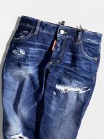 ダメージ加工テーパードデニムパンツ《MEDIUM WAIST JENNIFER JEAN》