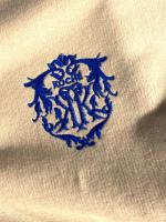 エンブレム刺繍袖フリルスウェットワンピース
