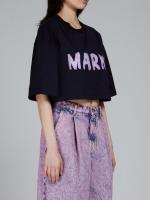 クロップド丈クルーネックTシャツ