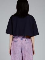 クロップド丈クルーネックTシャツ