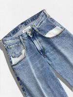 コントラストポケットデニムパンツ