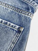 コントラストポケットデニムパンツ