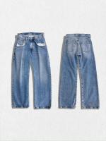 コントラストポケットデニムパンツ