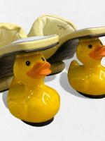 ダックヒールレザーサンダル