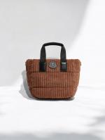 コーデュロイダウンミニトートバッグ