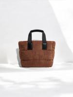 コーデュロイダウンミニトートバッグ