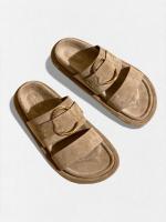 アイコンゴールドリング付き スウェードレザーサンダル