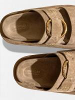 アイコンゴールドリング付き スウェードレザーサンダル