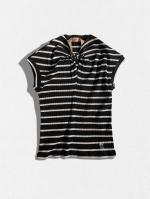 ボーダーネックデザインTシャツ