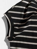 ボーダーネックデザインTシャツ