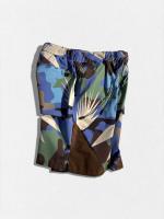 ジオメトリック柄ナイロンショートパンツ