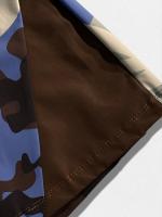 ジオメトリック柄ナイロンショートパンツ