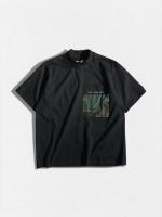 モックネックTシャツ