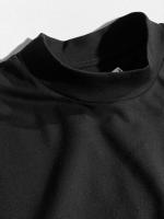 モックネックTシャツ