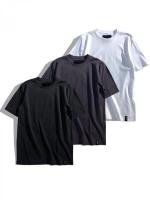 ハーフスリーブルーネックTシャツ