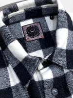 バンダナ付ウールカシミヤチェックシャツ