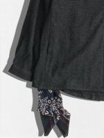 バンダナ付ウールカシミヤシャツ